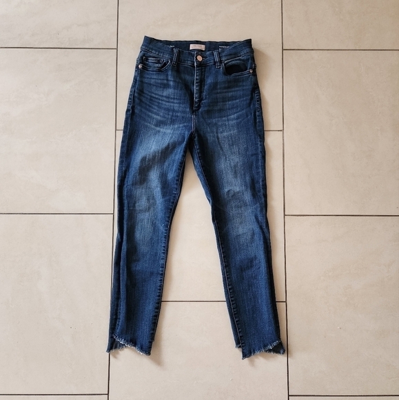 Dl1961 Marriana Hewitt Farrow Cropped High Rise Sculpted Jean's Size 28 - Picture 2 of 9